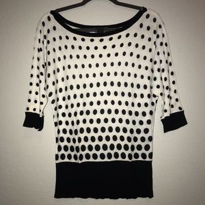 WHBM DOLMAN POLKA DOT TOP